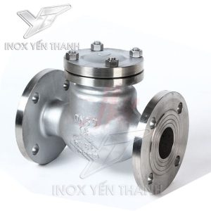 van một chiều mặt bích inox