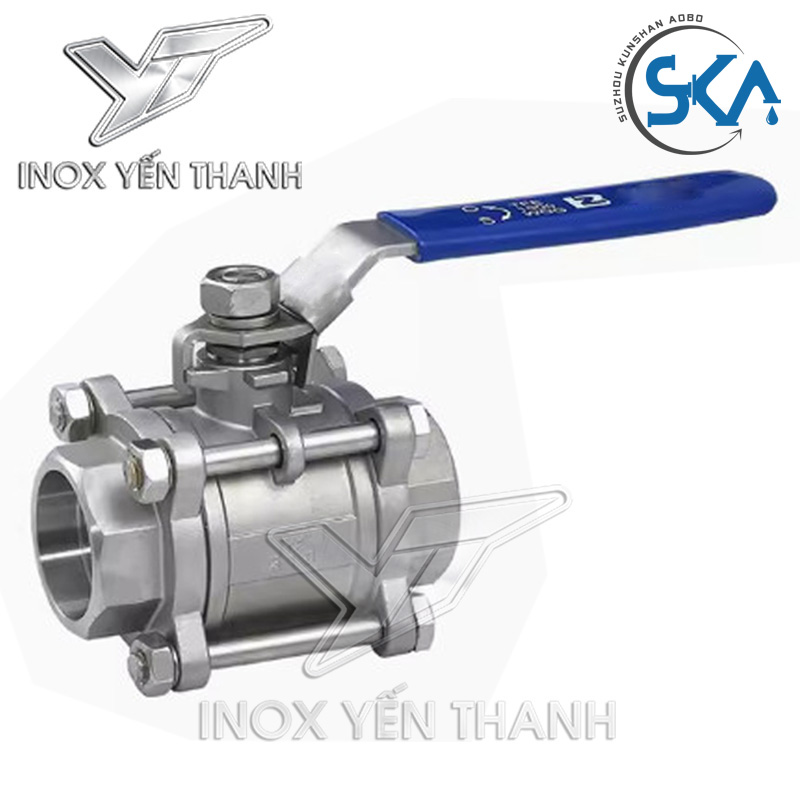 Van bi 3pc hàn Ska inox